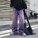 Joior Purple Jeans for Men Spring and Autumn Straight Loose Trousers Oversize Casual Wide Leg Pants High Street Fashion Male Clothing