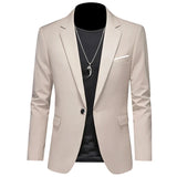 Joior 2024 Fashion New Men's Casual Business Slim Fit Formal Dress Blazers Jacket Suit Coat