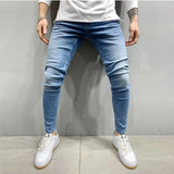 Joior Men's Fashion Leggings Jeans Solid Color Leisure Sports Elastic Cotton Pants 2024 Spring And Autumn High Quality Men's Wear