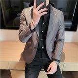 Joior British Style Business Casual Suit Jacket Men Fashion High Sense Bright Face Slim Fit Blazers Wedding Party Dress Blazer