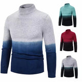 Men's Half High Neck Slim Fit Knitwear Trend Gradual Overlay Soft Fit Thin Sweater