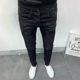 Joior Spring Autumn Kpop Fashion Men's Denim Jeans Casual Slim Long Pants Korean Solid Black Boyfriend Designer Luxury Jeans