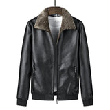 Joior 8XL Plus Size Mens PU Jacket Warm Thick Coats Winter Autumn Fur Collar Leather Jacket Male Fashion Casual Big Size