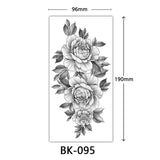 Joior Black Flower Tattoo Sketch Tattoo Sticker  Rose Blossom Tattoo Temporary Waterproof