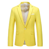 Joior Bright Green Suit Jacket Men's Stylish Slim Blazer Wedding Party Dress Coat Suitable for All Seasons Big Size 5XL 6XL