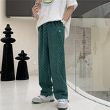 Joior 3 Color Plaid Pants Men Fashion Retro Casual Wide Leg Pants Mens Japanese Streetwear Loose Hip Hop Straight Pants Mens Trousers