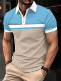 Joior 2024 Summer Best-Selling Men's Polo Shirt Lapel Printed Men's Clothing Stripes Polo Shirt Casual Sports Men's Shirt