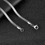 Joior Classic Stainless Steel Flat Chain Necklace Herringbone Snake Chain For Men Women Chokers Clavicle Necklace Jewelry Gift