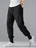 Joior Men Drawstring Waist Slant Pocket Sweatpants