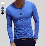 Joior Fashion Hot Sale Classic Long Sleeve T-Shirt For Men Fitness T Shirts Slim Fit Shirts Solid Tees Tops Men Tees Shirt Clothes