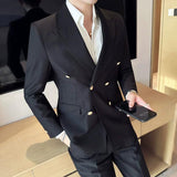 Joior Classic Luxury Mens  Double Breasted Suit Jacket Groom Wedding Tuxedos Business Casual Blazer Social Club Outfits Suit Coat