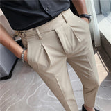 Joior High Quality Elasticity Suit Pants Men Formal Business Office Social Dress Pants Slim Fit Casual Wedding Ankle Trousers Pantalon