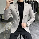 Joior Deerskin Leather Jacket Blazer Men Casual Slim Fit Blazer Hombre Suit Leather Jacket Men Terno Masculino Men Clothing 6 Color