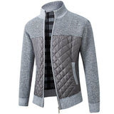 Joior Autumn Winter New Mens Jacket Slim Fit Stand Collar Zipper Jacket Men Solid Thick Warm Jacket Men Sweater