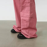 Joior Pink Cargo Jeans Pants Men Oversize Wide Leg Denim Trousers Male Loose Casual Japanese Streetwear Hip Hop Pocket