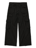 Joior High Street Retro Casual Large Pocket Overalls Men's and Women's New Summer High Waist Loose Straight Tube Draped Wide Leg Pants