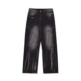 Joior Men's Gradient Straight Leg Jeans Y2K Vintage Tie-dye Wash Denim Trousers New Black High Street Baggy Jean Pantalones Hombre