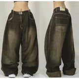 Joior Streetwear New Stylish Three-dimensional Pocket Washed Baggy Jeans Men Y2K Gothic Retro Popular Casual High Waist Wide Leg Pants