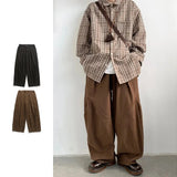 Joior Japanese Oversize Pant Men Women Spring Autumn Casual Wide-leg Trousers Vintage Simple Straight-leg Baggy Pant Harajuku Unisex