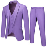 Joior M-6XL Double Vent Mens Suit ( Blazer+Vest+Pants) Solid Color Formal Office Business Suit Three-piece Groom's Wedding Dress Party