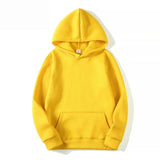 Joior Spring and Autumn Trendy Solid Color Sports Hoodies Fleece Men's and Women's Sweatshirts Trendy Pullovers Couples Hoodies S-3XL