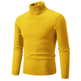 Joior Winter High Neck Thick Warm Sweater Men Turtleneck Brand Mens Sweaters Slim Fit Pullover Men Knitwear Male Double Collar