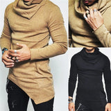 Joior Unbalance Hem Pocket Long Sleeve Hoodies Mens Sportswear Basketball Jerseys Autumn Mens Turtleneck Sweatshirt Tops 5XL