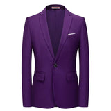 Joior Mens Stylish Colorful Slim Fit Casual Blazer Jacket Green Purple Black Yellow Wedding Prom Formal Suit Coats For Men