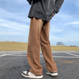 Joior Brown Baggy Jeans Men Fashion Casual Vintage Straight Jeans Men Streetwear Hip Hop Loose Denim Pants Mens Trousers M-3XL