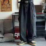 Joior Baggy Jeans Trousers Male Denim Pants Black Wide Leg Pants Men's Jeans Oversize Cargo Korean Streetwear Hip Hop Harajuku