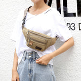 Joior Chest Bag Canvas Waist Bag Women Men's Belt Bag Fashion Bum Bag Travel Purse Bag for Phone Pouch Pocket Hip Bag Waist Pack Male