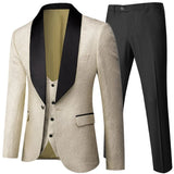 Banquet Feather Embossing Process Designer Blazer Jacket Pants Vest / Men's New Suit Coat Waistcoat Trouser 3 Piece Set