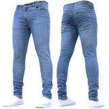 Joior Man Pants Retro Washing Zipper Stretch Jeans Casual Slim Fit Trousers Male Plus Size Pencil Pants Denim Skinny Jeans for Men