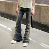 Joior Niche Men Jeans Wash Gradient Floor Mop Casual Trend Vintage New Korean Fashion Flared Pants  High Street