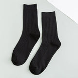 Joior Autumn Winter Pure Color Mens Socks Cotton Warm Black and White Happy Socks Male Gifts for Men EUR 39-44