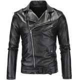 Joior Spring Autumn Plush New Leisure Fashion Men Leather Coat Slimming Coat Motorcycle Men Wear