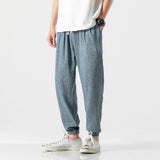 Joior Large Size Chinese Style Linen Casual Harlan Loose Trousers Cotton Linen Pants Ice Silk