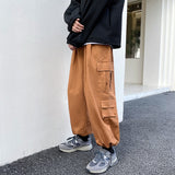 Joior Cargo Pants Men's Loose Large Pocket Wide Leg Jogger Pants Harajuku Street Fashio Brand Male Workwear Trousers