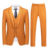 Joior M-6XL Double Vent Mens Suit ( Blazer+Vest+Pants) Solid Color Formal Office Business Suit Three-piece Groom's Wedding Dress Party