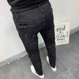 Joior Spring Autumn Kpop Fashion Men's Denim Jeans Casual Slim Long Pants Korean Solid Black Boyfriend Designer Luxury Jeans