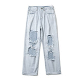 Joior Ripped Jeans Men's Summer Design Sense Niche Pants High Street Ins Tide New Hip-hop Straight Pants