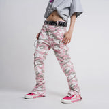 Joior Fashion Streetwear Pink Camouflage Cargo Pants Hip Hop Multi-pocket Zip Up Trousers Flared Men Y2k Slim Fit Casual Pants Baggy