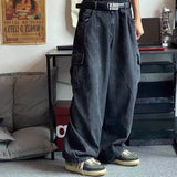 Joior Baggy Jeans Trousers Male Denim Pants Black Wide Leg Pants Men's Jeans Oversize Cargo Korean Streetwear Hip Hop Harajuku