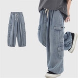 Joior Baggy Jeans Trousers Male Denim Pants Black Wide Leg Pants Men's Jeans men Oversize Cargo Korean Streetwear Hip Hop Harajuku