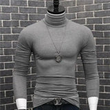 Joior Luxury Men's Casual Turtleneck T-Shirts Autumn and Winter Tops Slim Collar Full Sleeve Innerwear Undershirt Golf Wear Men Tee