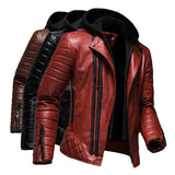 Joior Winter New Standing Collar Leather Jacket Men's Business High-grade Leather Jacket Young and Large Size Motorcycle Jacket