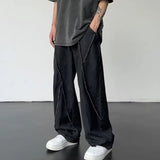 Joior New Summer Jeans Men Patchwork Denim Trousers Male Oversize Loose Casual Wide-leg Pants Streetwear Harajuku Clothing