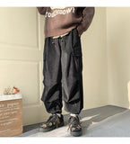 Joior Autumn Winter Corduroy Pants Men Fashion Oversize Pocket Cargo Trousers Streetwear Hip Hop Loose Straight Pants Male Joggers