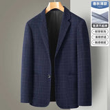 Joior New Men's Blazer Fashion Middle-aged Business Casual Professional Wear Casual Loose British Style Sub-trend Four Seasons Suit