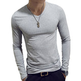 Joior Fashion Hot Sale Classic Long Sleeve T-Shirt For Men Fitness T Shirts Slim Fit Shirts Solid Tees Tops Men Tees Shirt Clothes